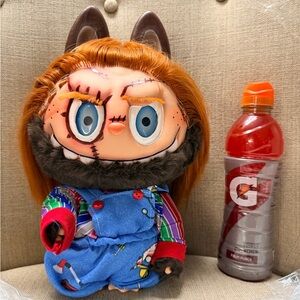 Colorful Plush Doll with Orange Hair